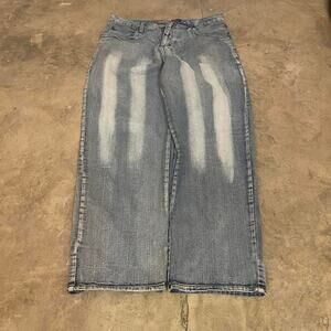 Y2K Super Baggy Wide Leg Royal Blue Jeans
